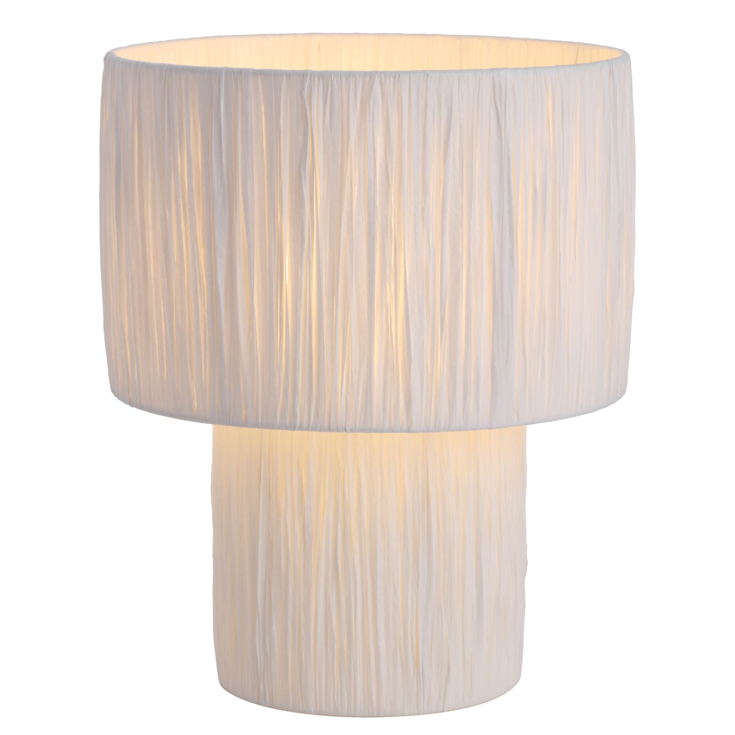 Lincoln TFS LARGE TABLE LAMP 25wE27max D320 H380 INLINE SWT WHITE RAFFIA
