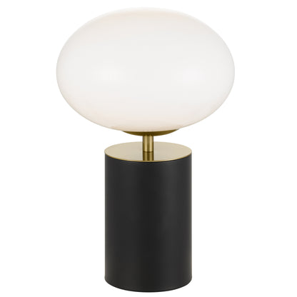 TFS TOUCH TABLE LAMP 5wE14 3000K D200 H320 BLACK / GOLD/ OPAL GLOSS