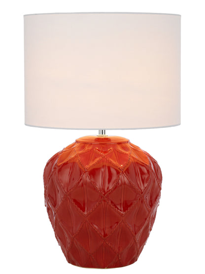 TFS CERAMIC TABLE LAMP 25wE27max D:330 H:540 RED / WHITE