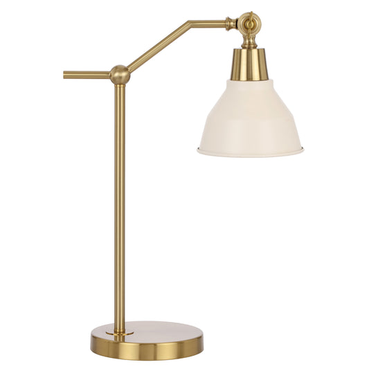 TFS 15 TABLE LAMP 25wE27max L320 W160 H500 INLINE SWTCH ANT GOLD/BEIGE 9001