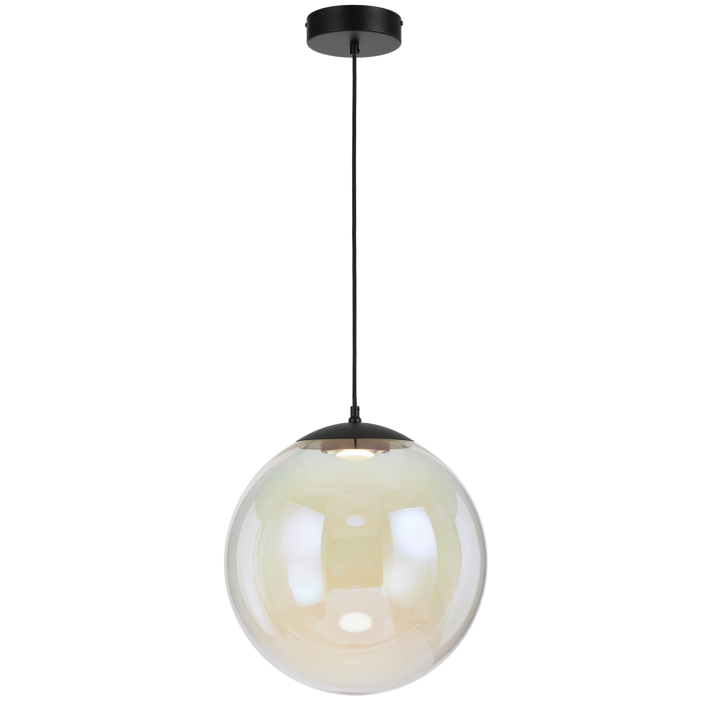 TFS 40 PENDANT 15wLED 3000K DIM D400 H435 780Lm cab 2M BLACK MATT/ RAINBOW