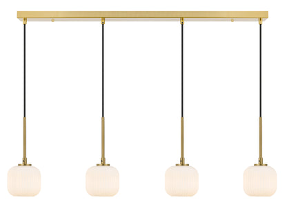 TFS 4 PENDANT 4*3wG9 NON-DIM L900D110cab2.0 ANT.GOLD / OPAL MATT / 3000K