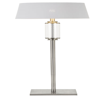 Ivory TFS FLOOR LAMP 25wE27max D:330 H:1550 cable2.0 FOOT SWT NICKEL/CLEAR+WHITE/SILVER