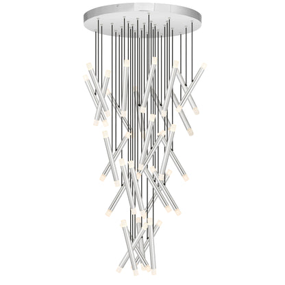 TFS PENDANT 60*1.5wLED canopy D:600 PVC 3M 3000K IP20 NON-DIM CHROME