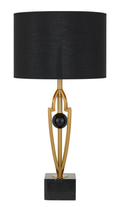 TFS TABLE LAMP 25wE27max D:350 H:700 Inline Switch BLACK / ANTIQUE GOLD