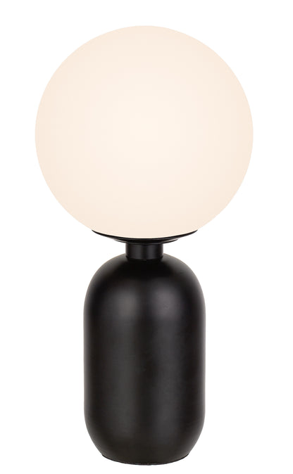 TFS TABLE LAMP 25wE14max D:200 H:400 cable2.0 line swt BLACK/OPAL MATT