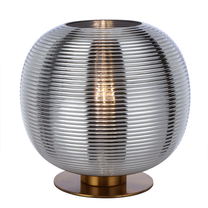 Vigo TFS Table Lamp – Antique Gold Base & Chrome Glass