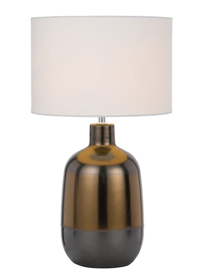TFS CERAMIC TABLE LAMP 25wE27max D:300 H:535 line switch BRONZE / WHITE
