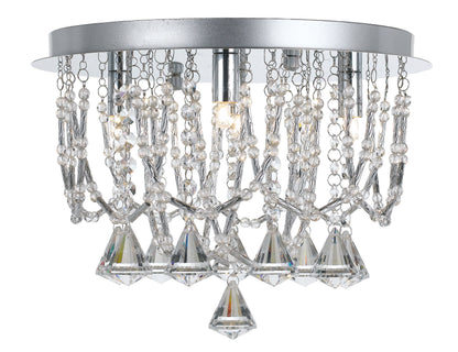 TFS 35 CTC 5 x33wOSRAM G9 D:350 CHROME / CLEAR CRYSTAL BEADS