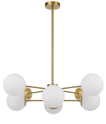 TFS 8LT PENDANT 8x25wE27 D:850 H:185 ANTI GOLD & OPAL MATT ROD:2*600+1*300