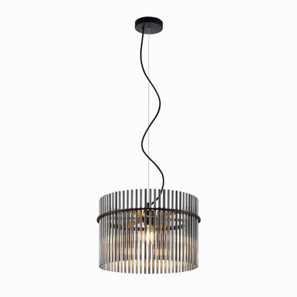 TFS PENDANT 25wE27max D400 H260 CAB 2m BLACK MATT/ SMOKE