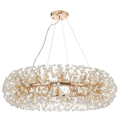 TFS 24LT PENDANT 24x6wG9max D:900 H:350 CRYS H130 CAB 2M GOLD / CLEAR