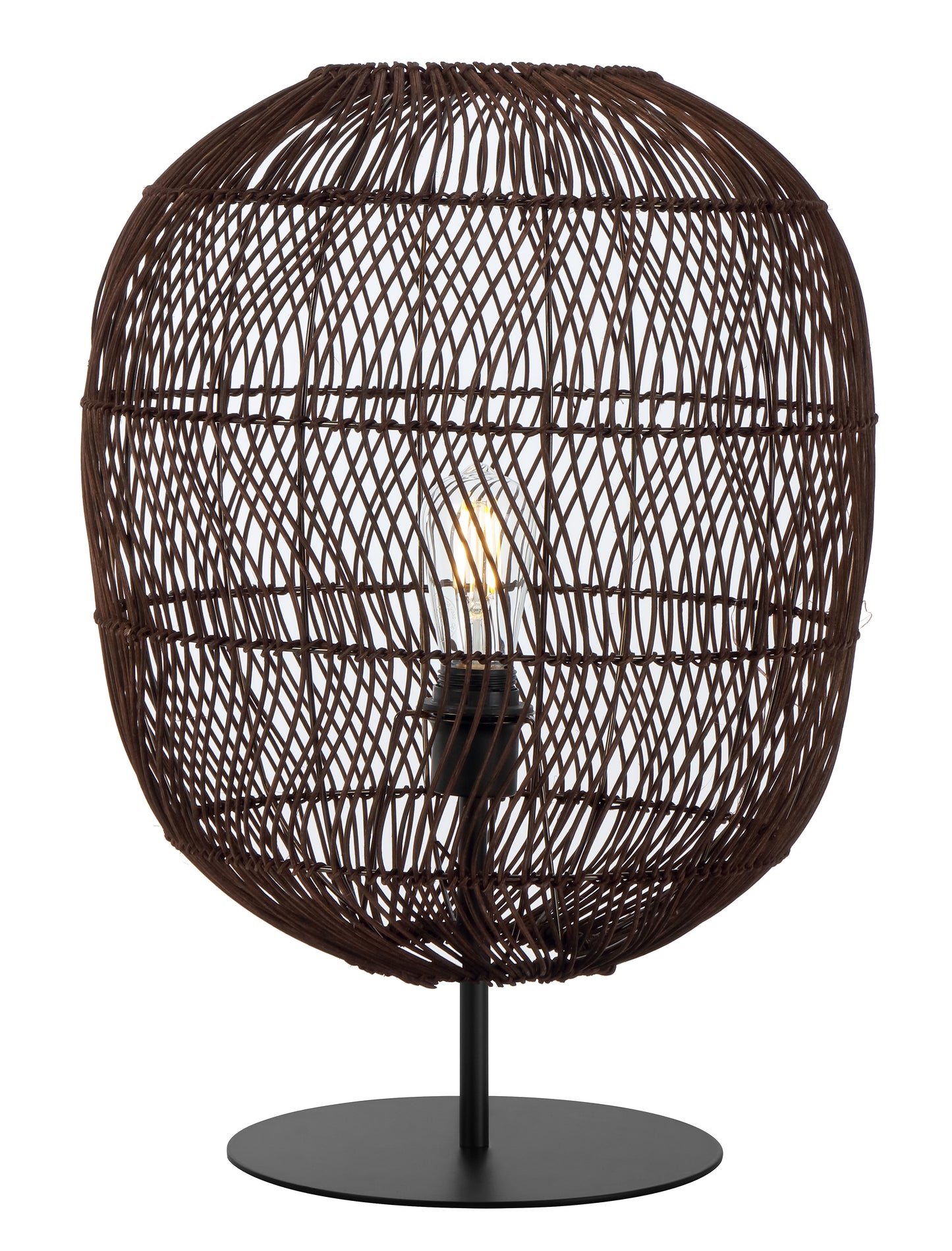 TFS 40 TABLE LAMP 25wE27max D400 H555 (2 parts) BLACK Base / BROWN Shade