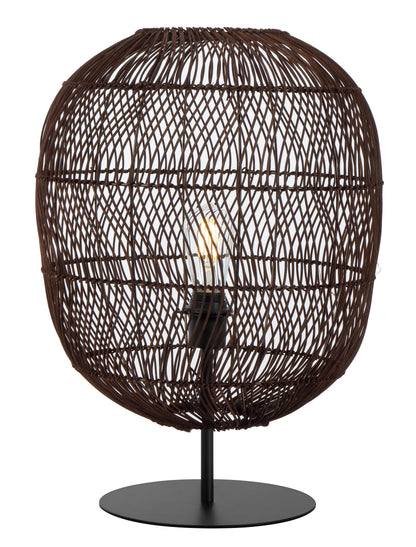 TFS 40 TABLE LAMP 25wE27max D400 H555 (2 parts) BLACK Base / BROWN Shade