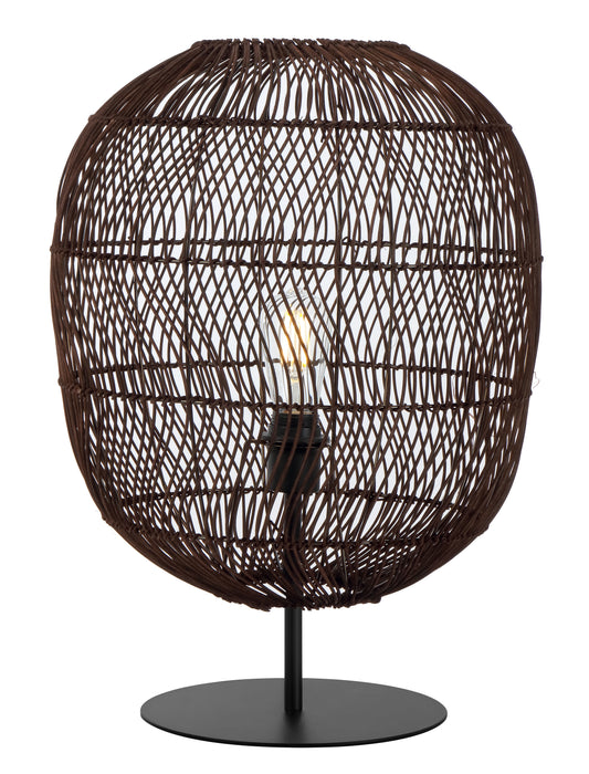 TFS 40 TABLE LAMP 25wE27max D400 H555 (2 parts) BLACK Base / BROWN Shade