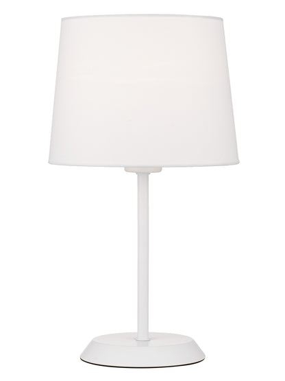 TFS TABLE LAMP 25wE27max H:400 D:225 WHITE/WHITE Inline Switch