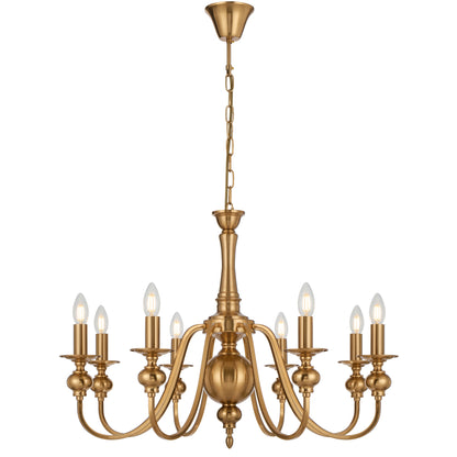Solwood TFS 8LT PENDANT 8x25wE14max D:790 H:550 chain 2m COPPER