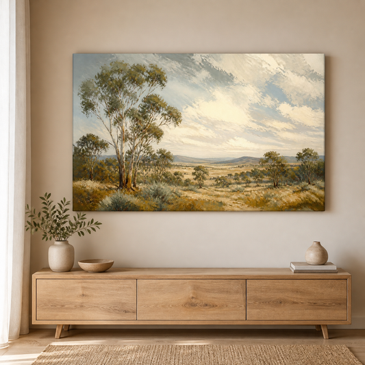 Gumtree Horizon landscape stretched canvas lifestyle view