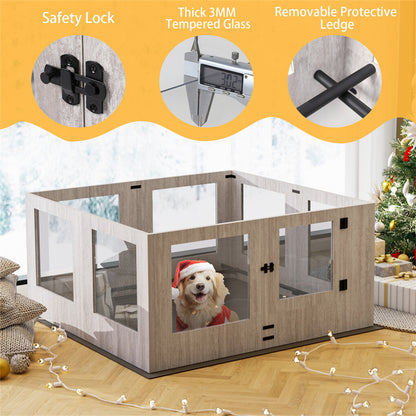 Large dog whelping box dimensions and assembly view