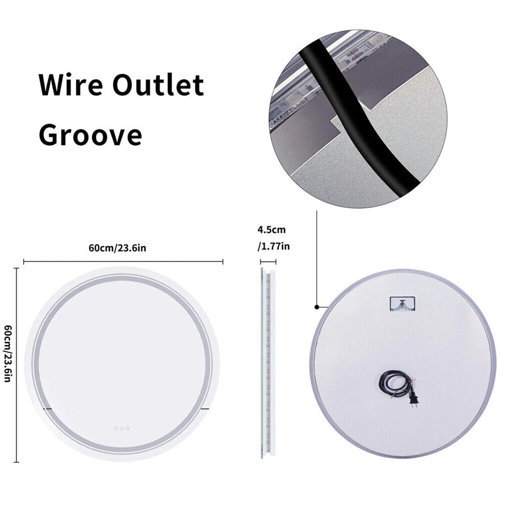 Illuminated touchscreen mirror for stylish bathroom interiors