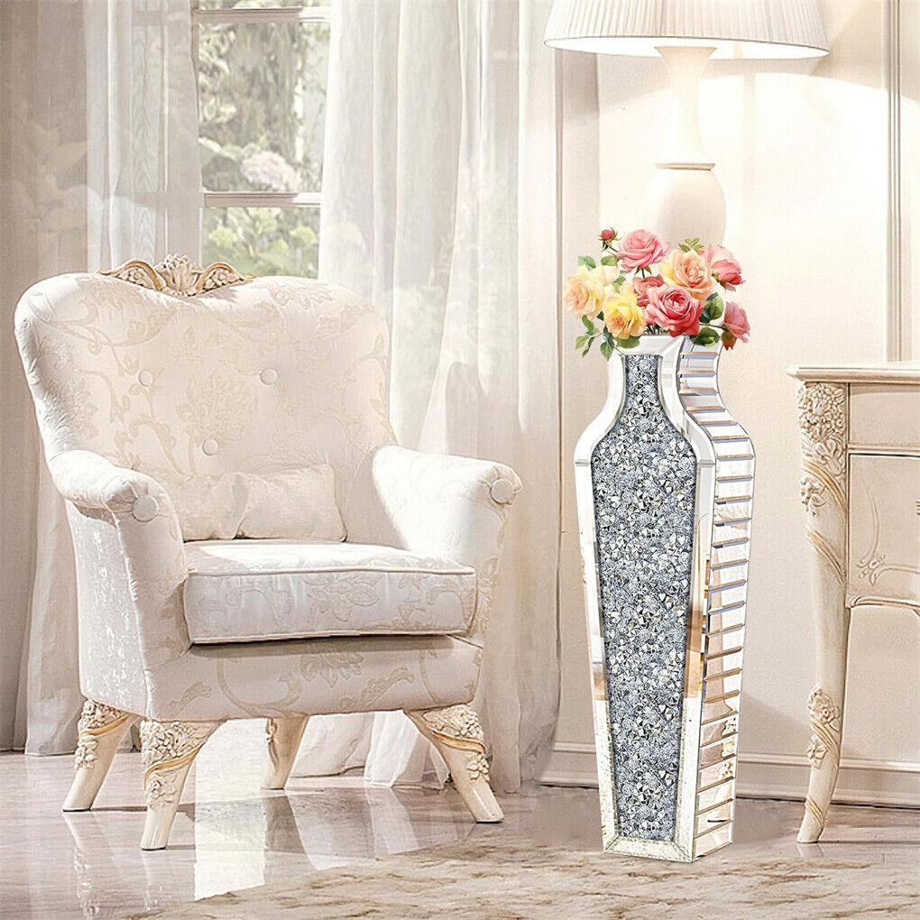 Shop the Gorgeous P&P Tall Silver Crushed Diamond Vase - Australia