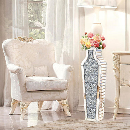 Shop the Gorgeous P&P Tall Silver Crushed Diamond Vase - Australia