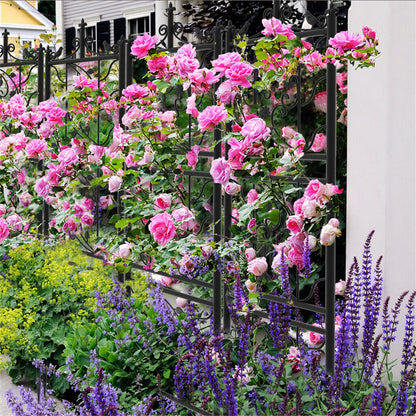 P&P 2pcs Tall Metal Garden Trellis Climbing Rose Plants Fence Animal Barrier Fence