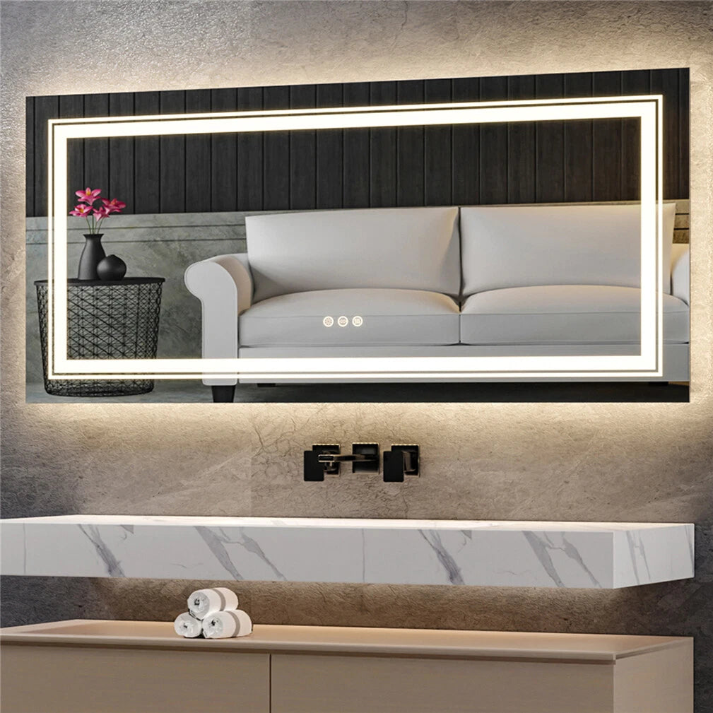 LED bathroom mirror touch dimmer control
