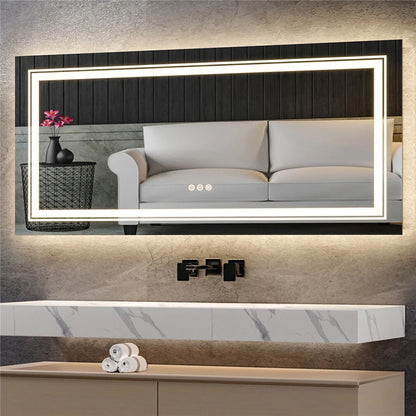 LED bathroom mirror touch dimmer control
