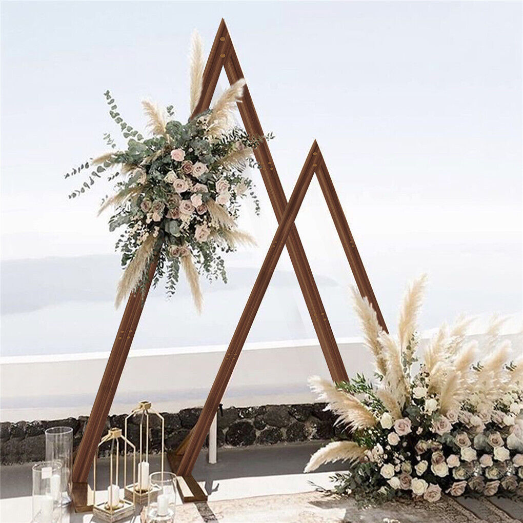 Set of 2 nesting wooden wedding arch backdrop stands