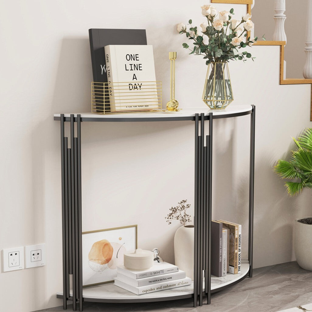 Shop Now for P&P Half Moon Marble Console Table â€“ Perfect for Australian Homes