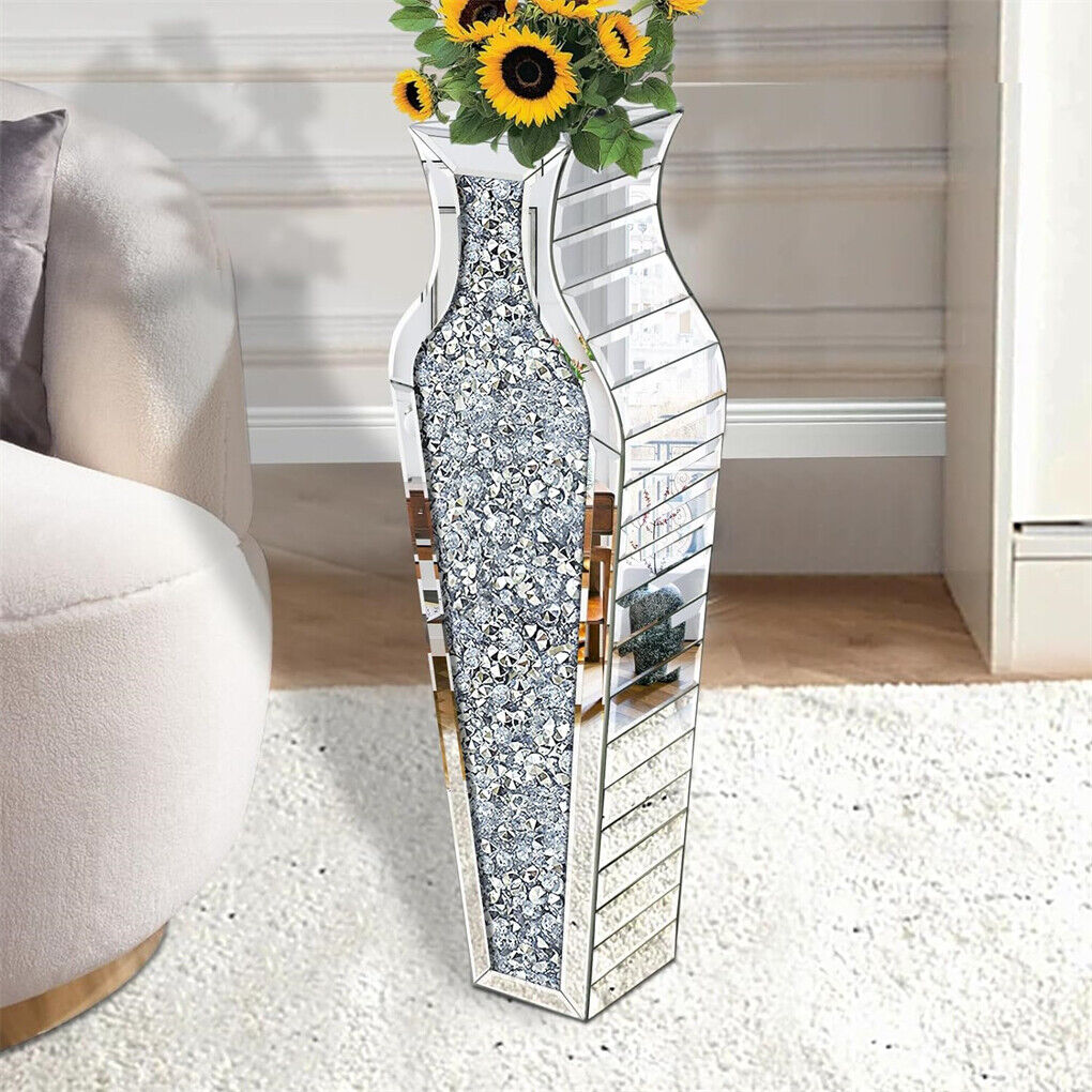 Buy P&P Tall Silver Crushed Diamond Vase Online - Australia