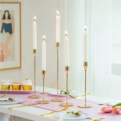 P&P 3X Taper Candle Holders Gold Table Decorative Candlestick Holder Wedding Dinning