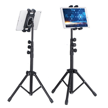 Floor tablet stand clamp and rotation detail