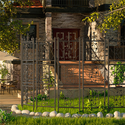 P&P 2pcs Tall Metal Garden Trellis Climbing Rose Plants Fence Animal Barrier Fence