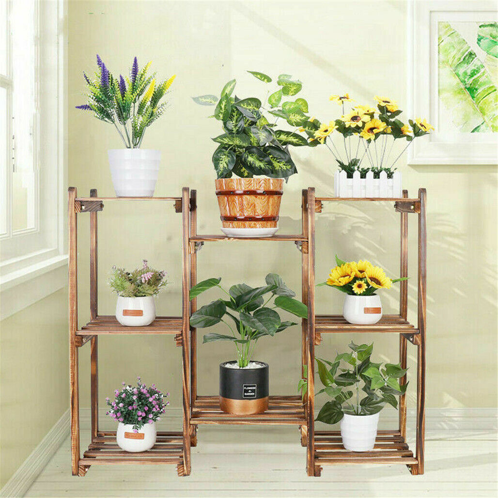 Decorative wood plant shelf â€“ Buy now in Australia