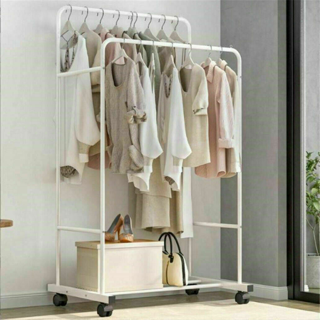 Clothes rack lockable castor wheel detail