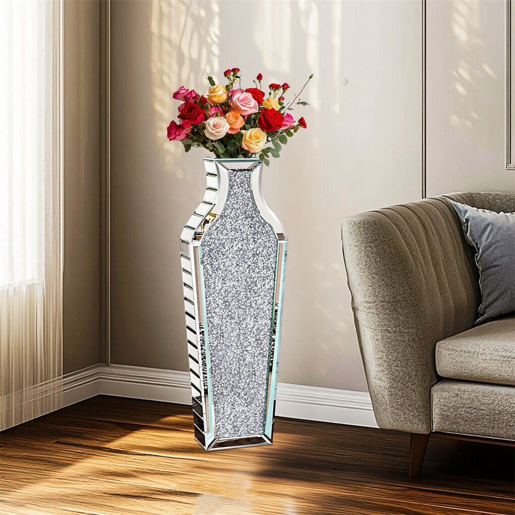 Buy P&P Tall Silver Crushed Diamond Vase Online - Australia Shipping