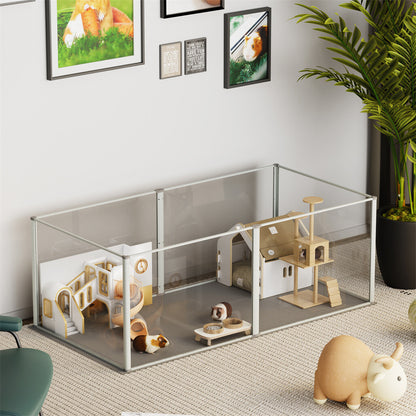 P&P Large Acrylic Dog Playpen Fence Clear Pet Fertility Cage Fence Enclosure Playgro