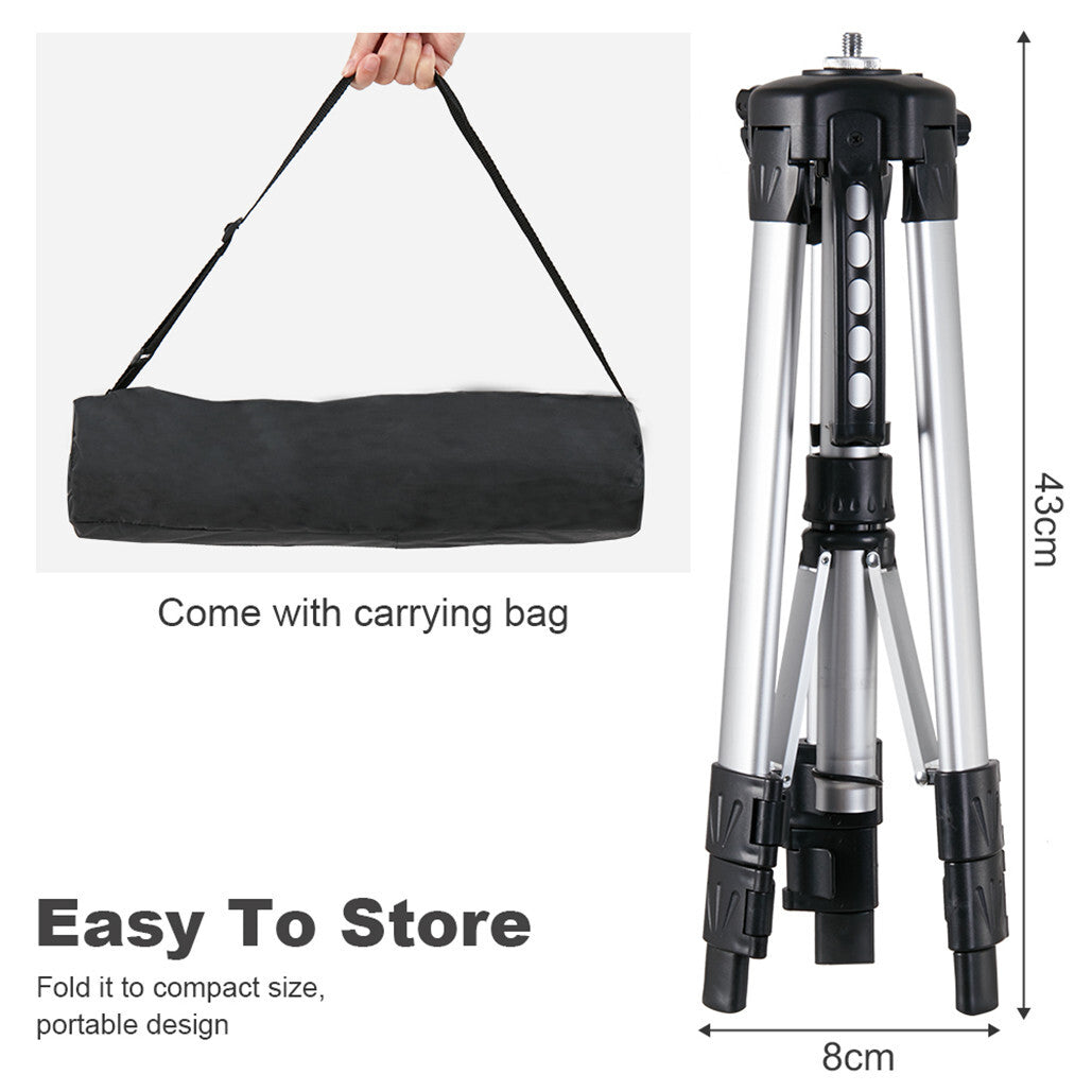 Folded projector stand with included carry bag