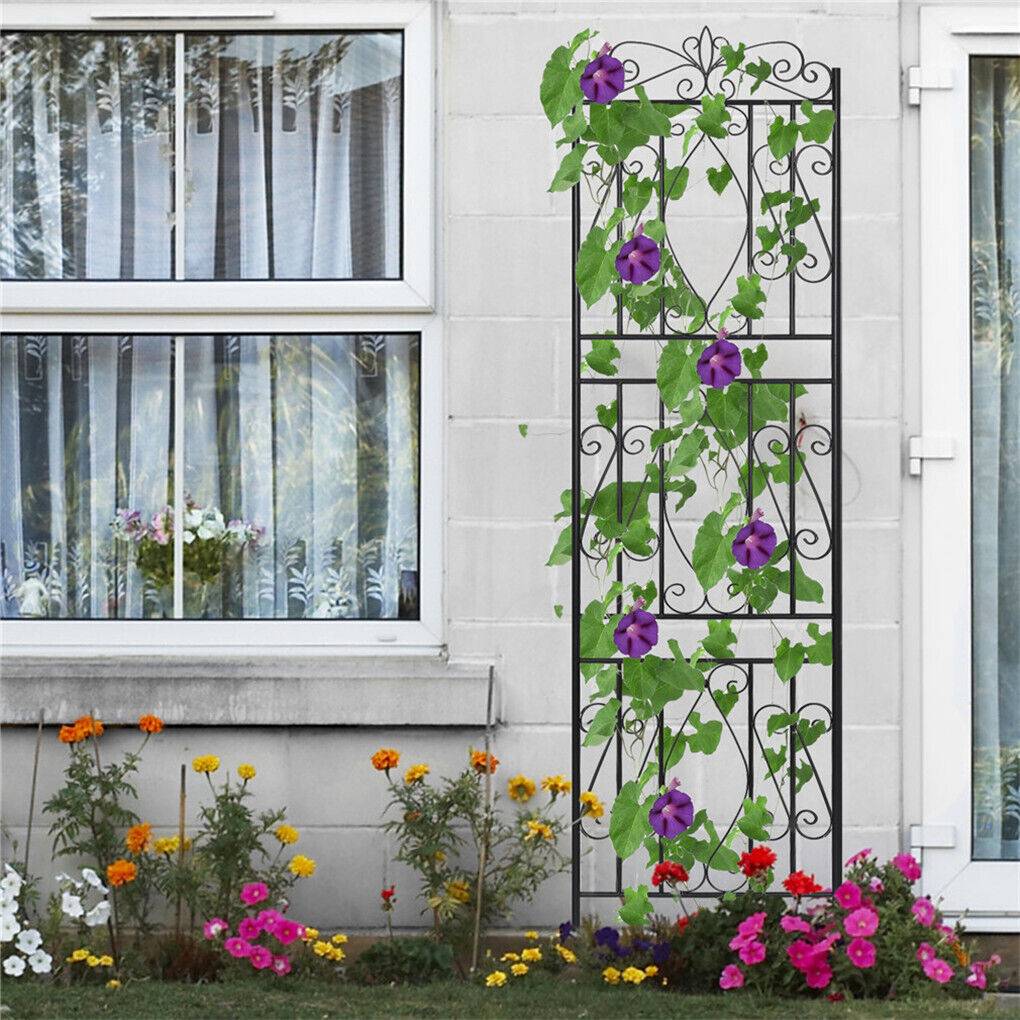 Metal trellis ground stake installation detail