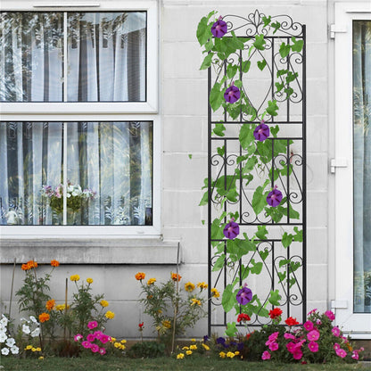 Metal trellis ground stake installation detail