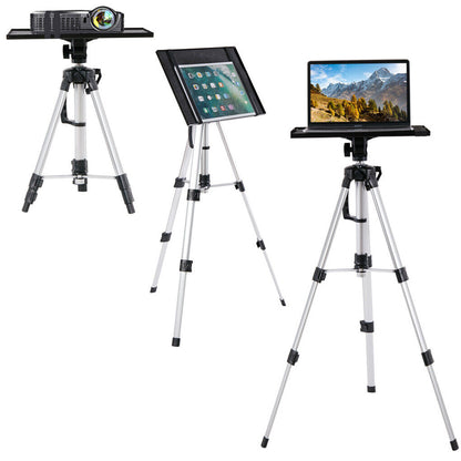 Portable tripod stand supporting a projector