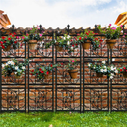 P&P 2pcs Tall Metal Garden Trellis Climbing Rose Plants Fence Animal Barrier Fence