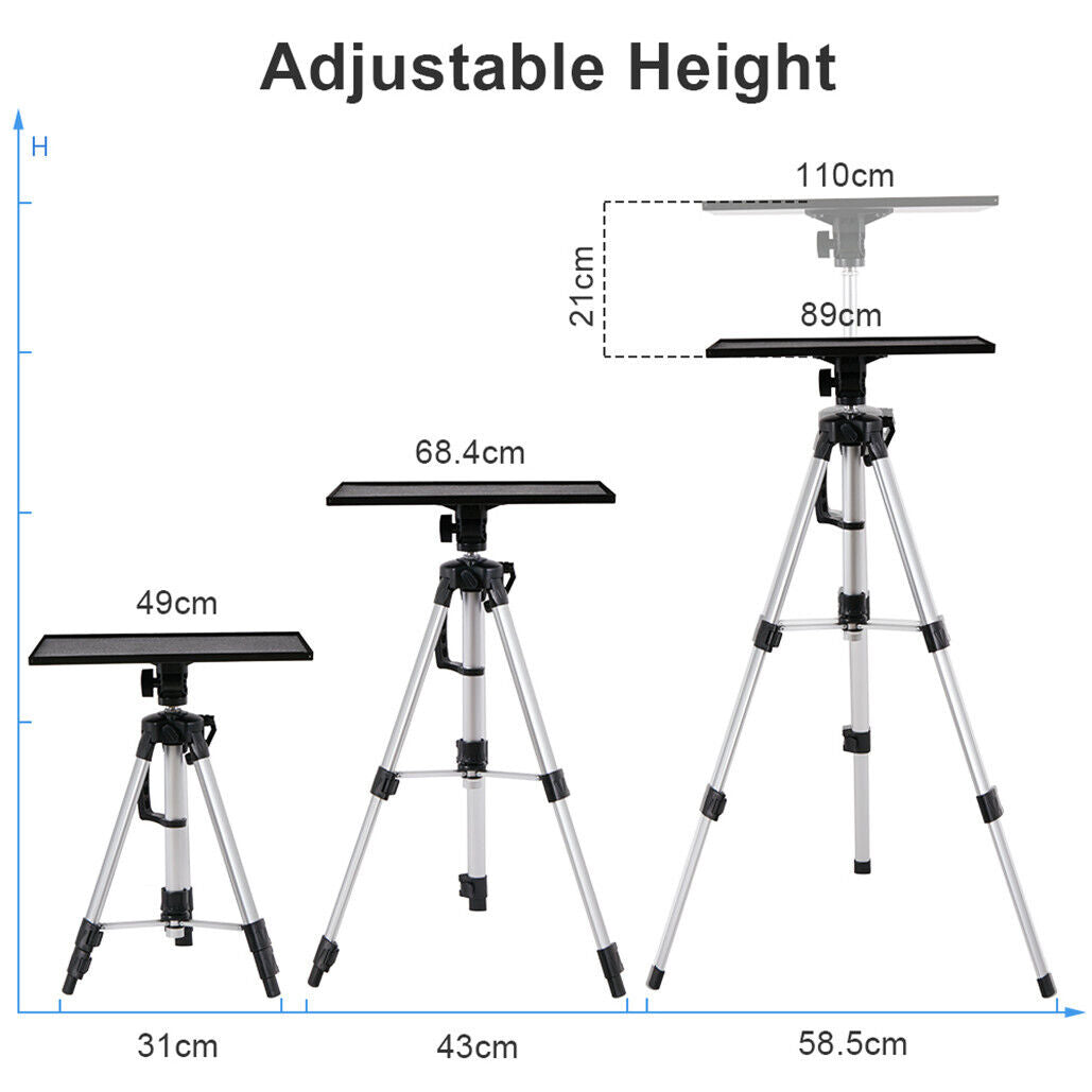Projector tripod stand height adjustment detail