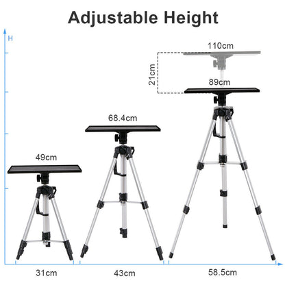 Projector tripod stand height adjustment detail