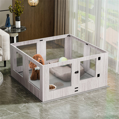 Internal safety rails inside the dog whelping box