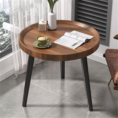 P&P Set of 2 Nesting Coffee Tables Nightstand Vintage Furniture with Metal Frame AU