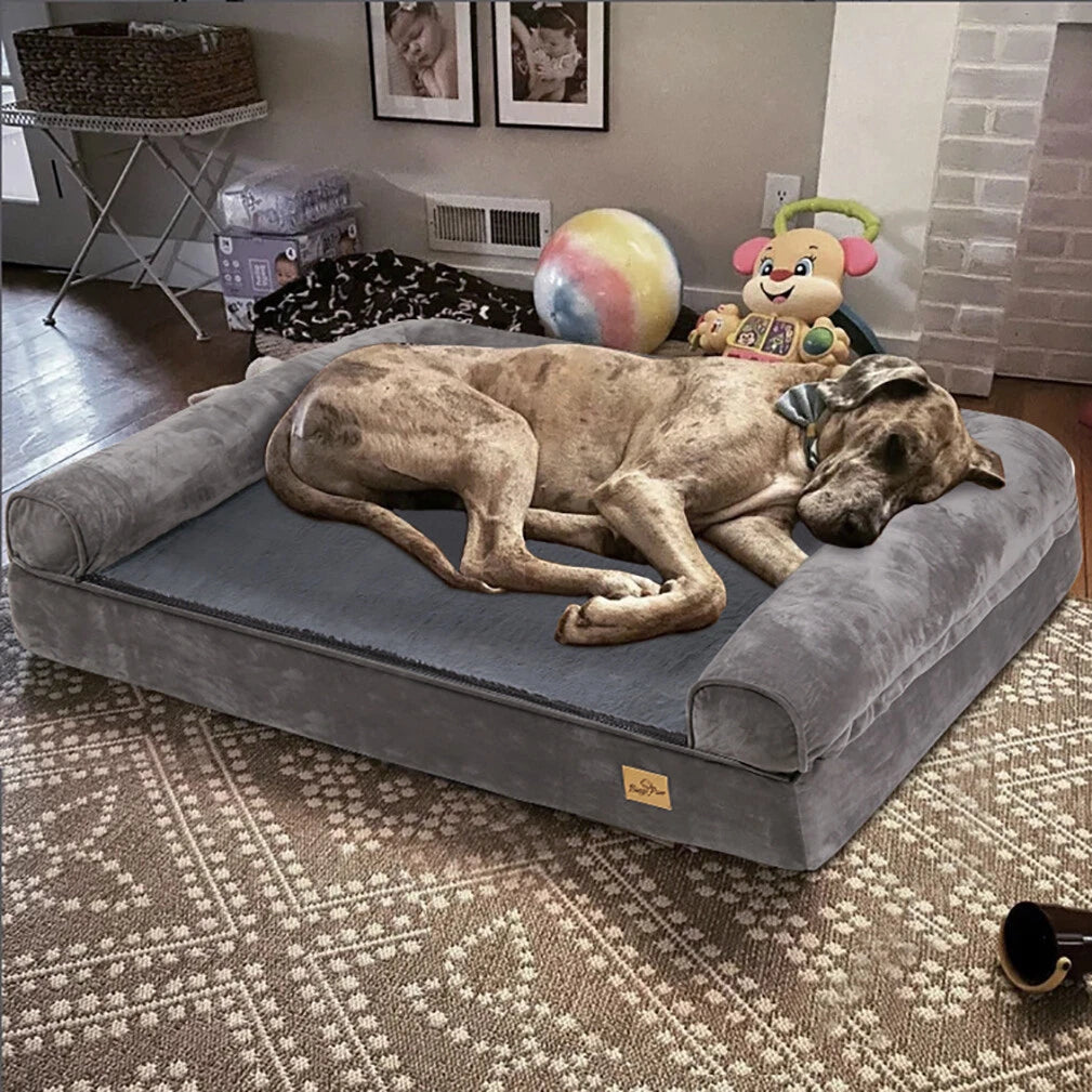 M to XXL Dog Sofa Bed â€“ Plush, Waterproof & Orthopedic(XXL)