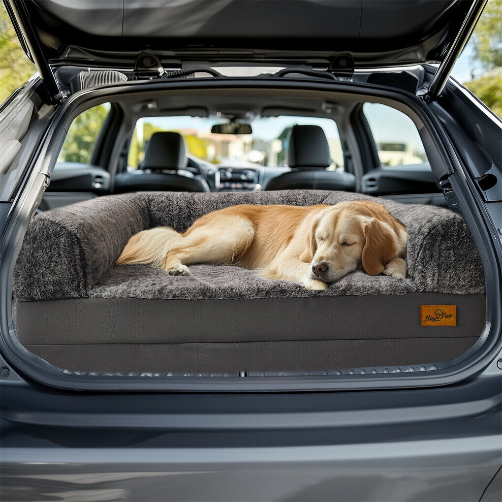 P&P 180CM XXXL Foldable Human Dog Bed Orthopedic Dog Sofa Bed with Bolstered Pillow